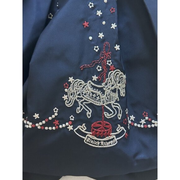 Kinloch Anderson Scotland Girls Blue Embellished Beaded Embroidered Size 7 Skirt - Picture 2 of 10